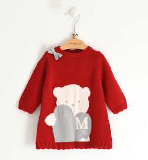 Girl's little knit dress RED Minibanda