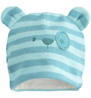 Cappellino neonato con orecchie VERDE Minibanda