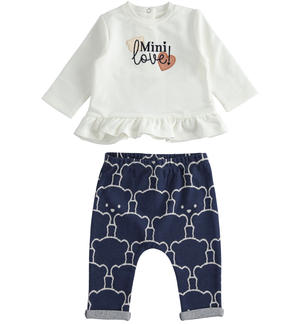 New-born girl's two-piece outfit CREAM Minibanda