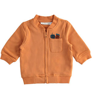 New-born zip sweatshirt BROWN Minibanda