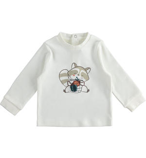 Maglietta neonato in cotone BIANCO Minibanda