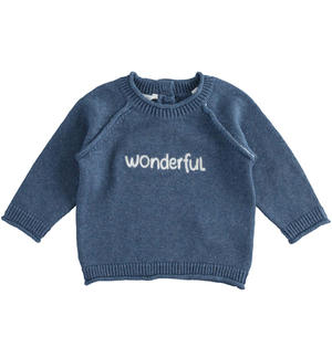 New-born knit sweater BLUE Minibanda