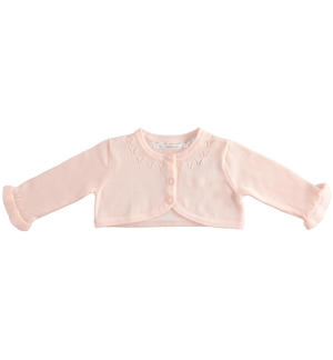 Coprispalle neonata in tricot 100% cotone ROSA Minibanda