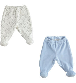 Set pantaloni neonato AZZURRO Minibanda
