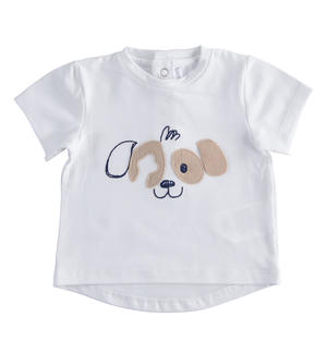 T-shirt neonato con cagnolino BIANCO Minibanda