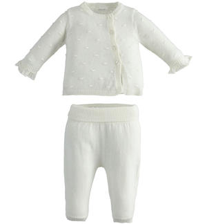 New-born girl's two-piece outfit CREAM Minibanda