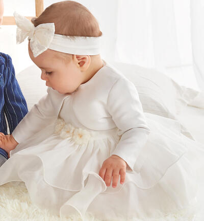 Elegant dress for baby girls CREAM Minibanda