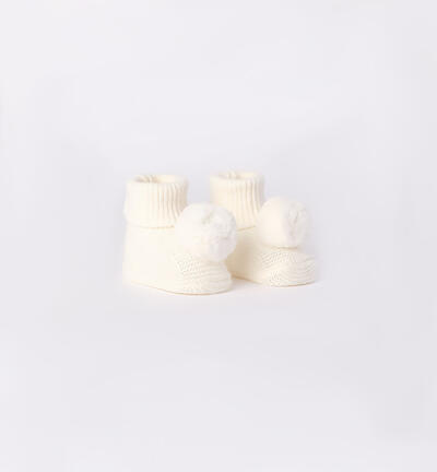 Calze neonato in tricot PANNA Minibanda