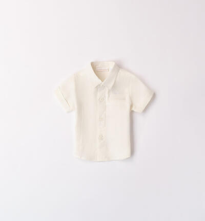 Boys' short-sleeved shirt CREAM Minibanda