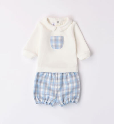 Boy's outfit with culottes CREAM Minibanda