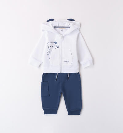 Two-piece outfit for baby boys WHITE Minibanda