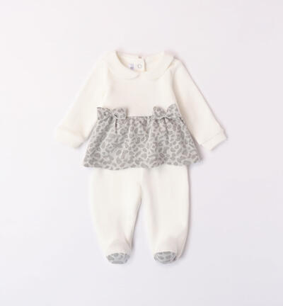 Baby girls' hospital outfit CREAM Minibanda