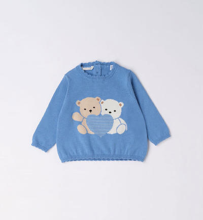 Maglioncino bimba orsacchiotti BLU Minibanda
