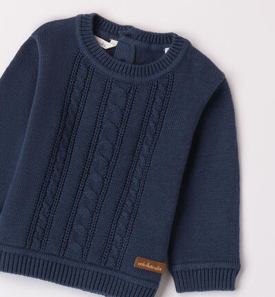 Boys' knitted top in 100% cotton BLUE Minibanda