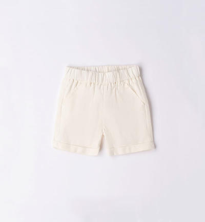 Pantaloncino corto lino bimbo PANNA Minibanda
