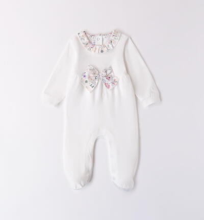 Babygrow for girls WHITE Minibanda