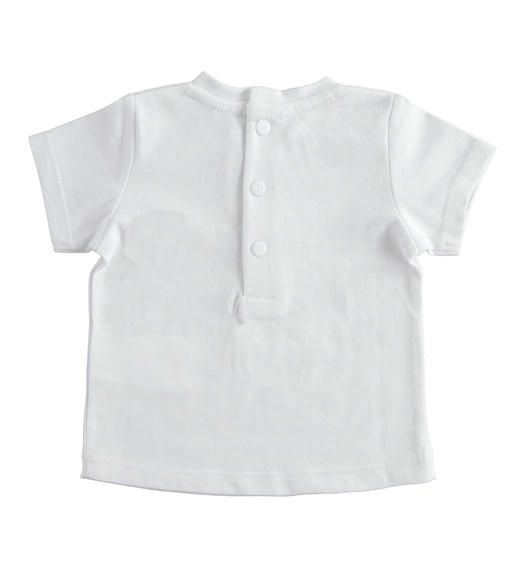 T-shirt neonato 100% cotone con ricamo "Bello come papà" da 1 a 24 mesi Minibanda MILK-0111