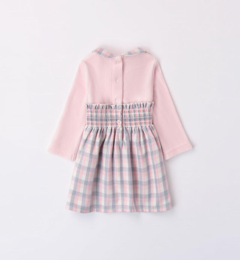 Minibanda check dress for girls, from 1 to 24 months ROSA-2512