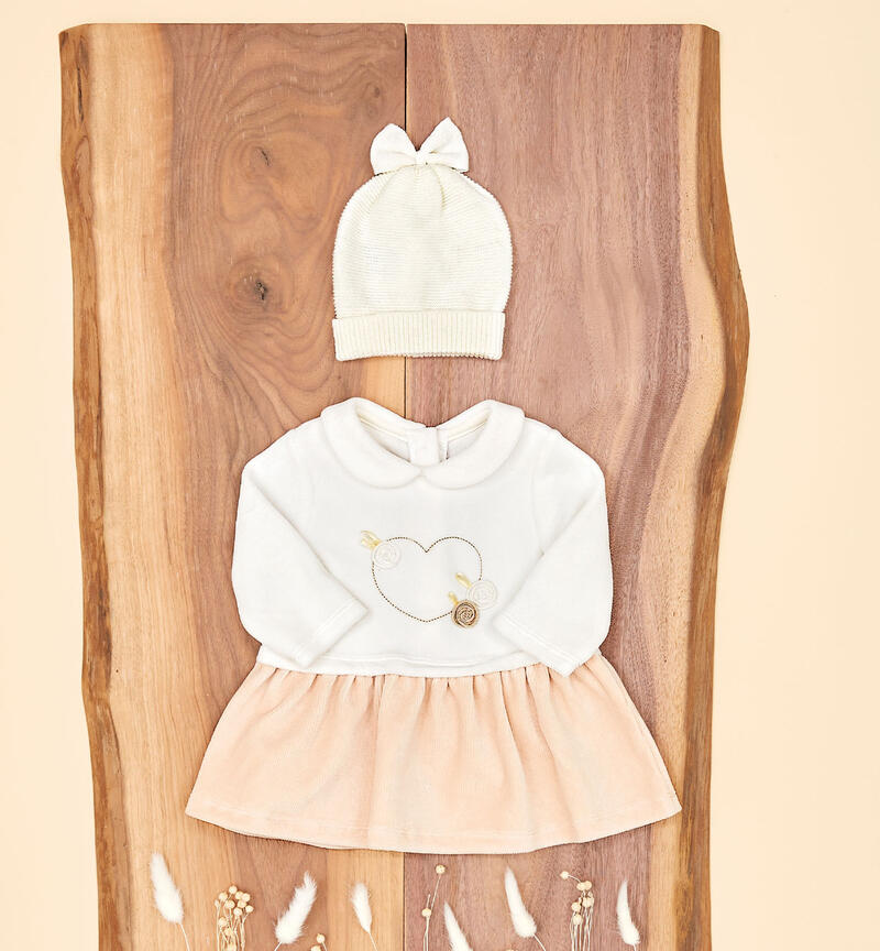 Minibanda heart dress for baby girls from 1 to 24 months PANNA-0112