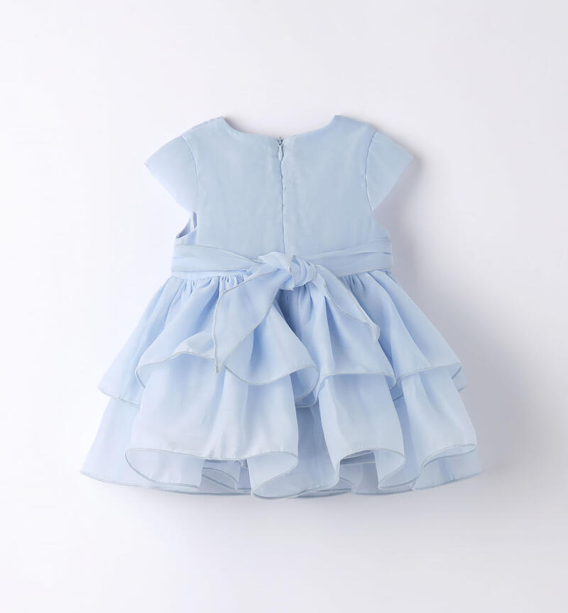 Minibanda elegant dress for baby girls from 1 to 24 months AZZURRO-3811