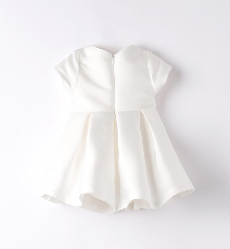 Minibanda dress with bow for baby girls from 1 to 24 months PANNA-0112