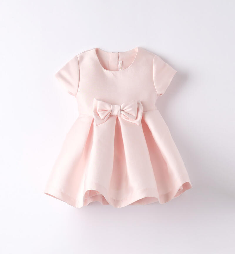 Minibanda dress with bow for baby girls from 1 to 24 months ROSA-2522