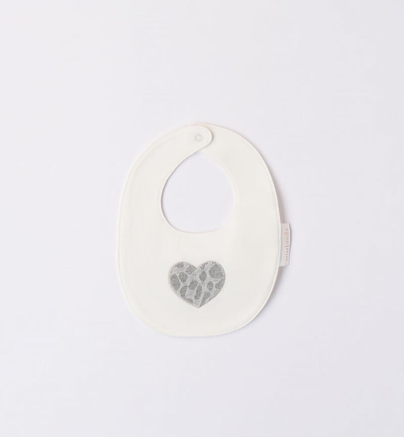 Bavaglio neonata cuore Minibanda PANNA-0112