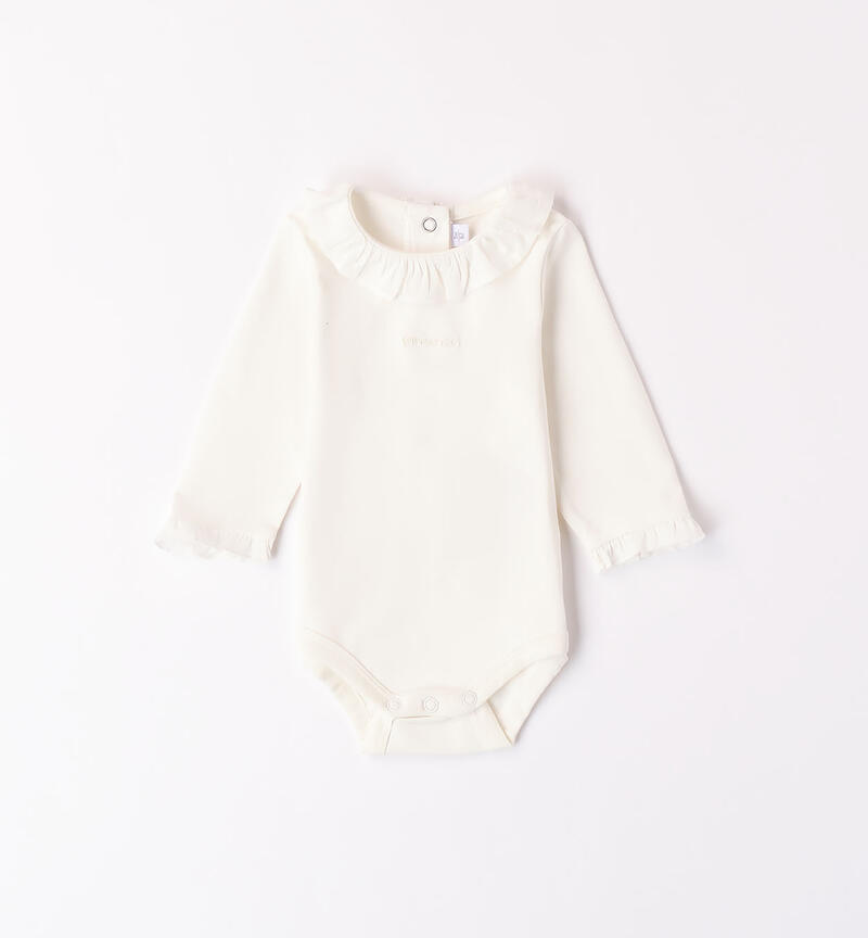 Long-sleeved bodysuit for baby girls PANNA-0112
