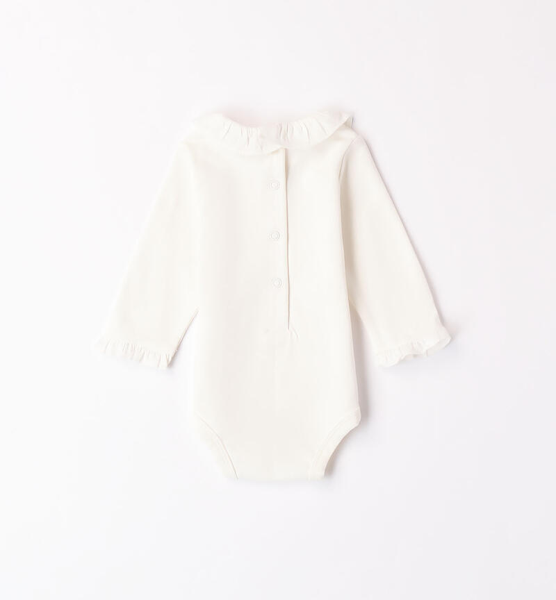 Long-sleeved bodysuit for baby girls PANNA-0112