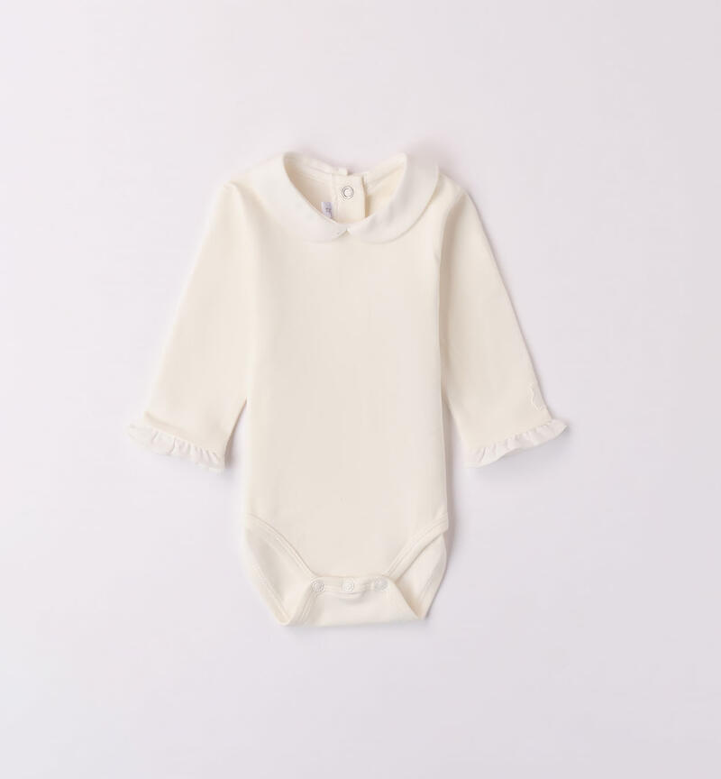 Minibanda body with ruffles for baby girl aged 1 to 24 months PANNA-0112