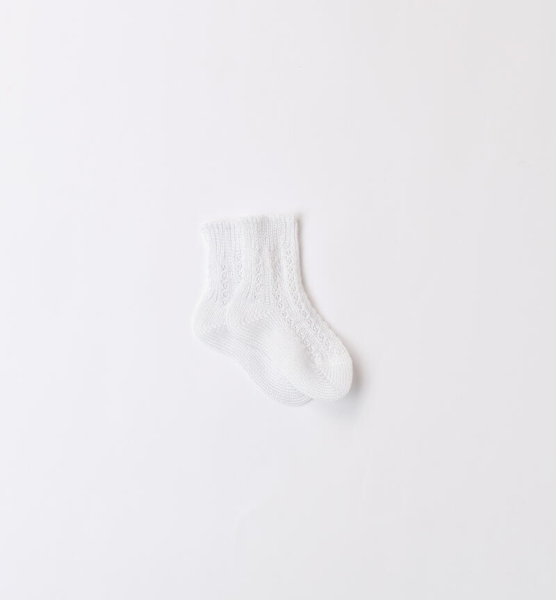 Boys' socks in 100% cotton BIANCO-0113