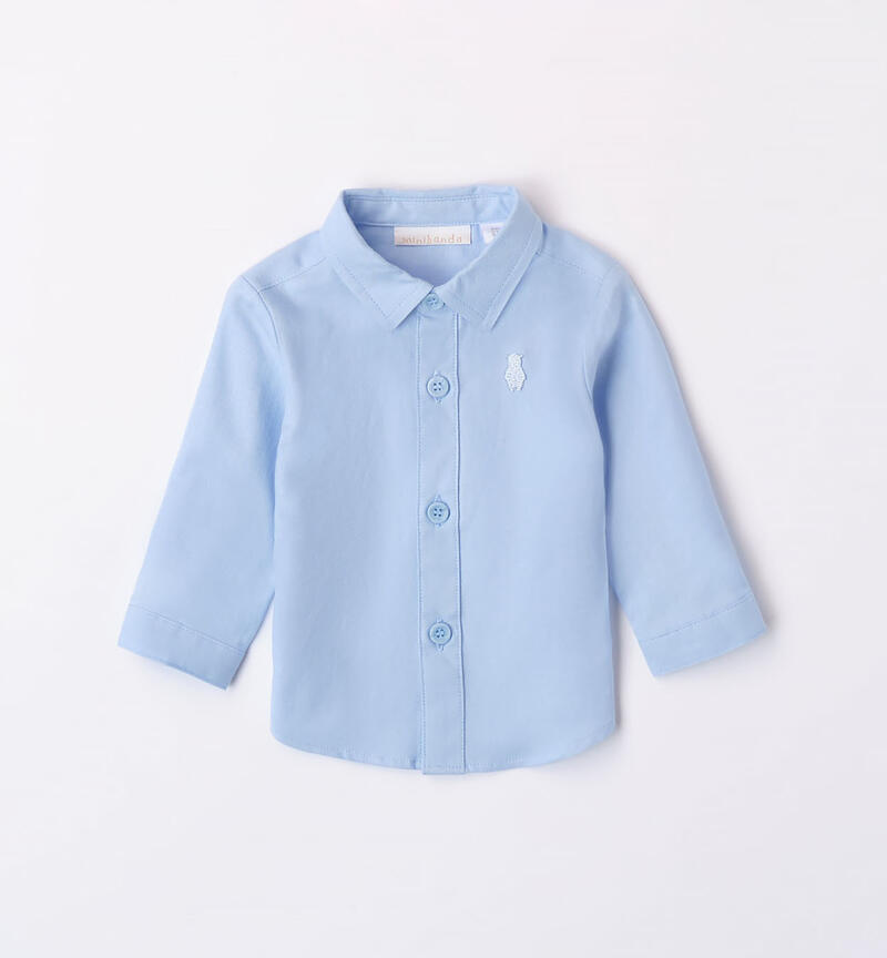 Minibanda classic shirt for boys aged 1 to 24 months AZZURRO-3862