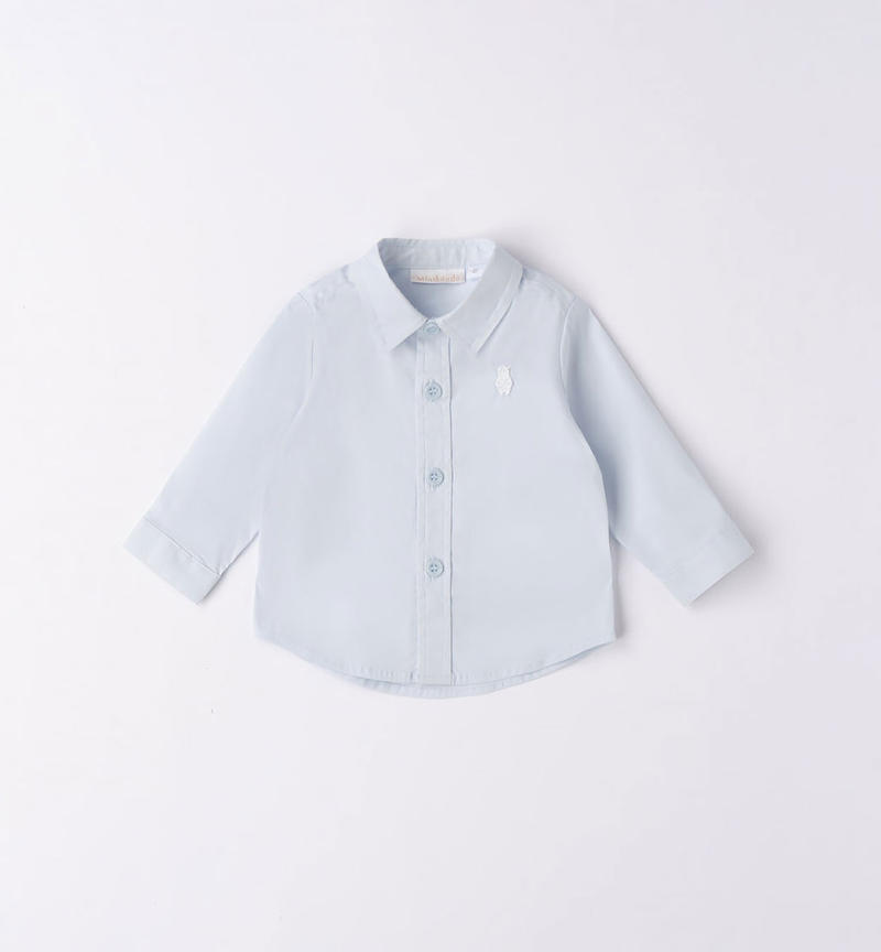 Minibanda classic long-sleeved shirt for boys, from 1 to 24 months LIGHT BLUE-3662