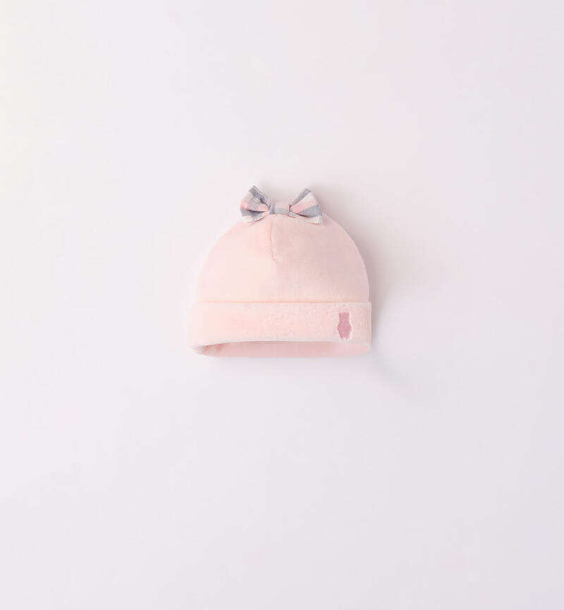 Minibanda pink hat for baby girls from 1 to 24 months ROSA-2512
