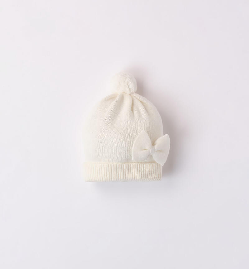 Cappellino pompon neonata da 1 a 24 mesi Minibanda PANNA-0112