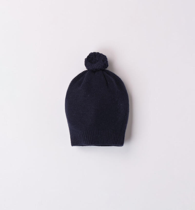 Baby hat with pompom from 1 to 24 months Minibanda NAVY-3854