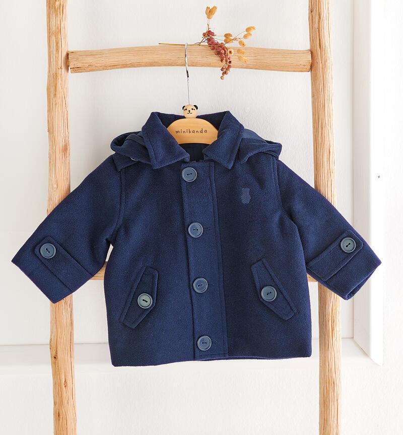 Minibanda cloth coat for boys from 1 to 24 months NAVY-3854