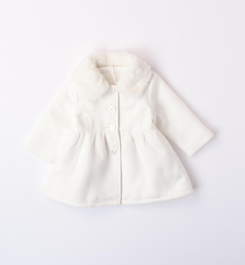 Cappotto elegante bimba da 1 a 24 mesi Minibanda PANNA-0112