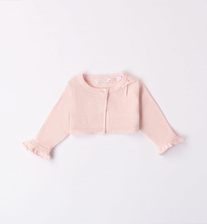 Minibanda elegant cardigan for baby girls from 1 to 24 months ROSA-2522