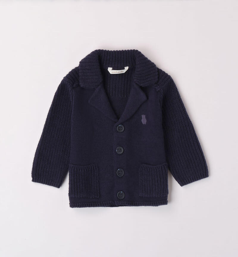 Minibanda cardigan for boys aged 1 to 24 months NAVY-3854
