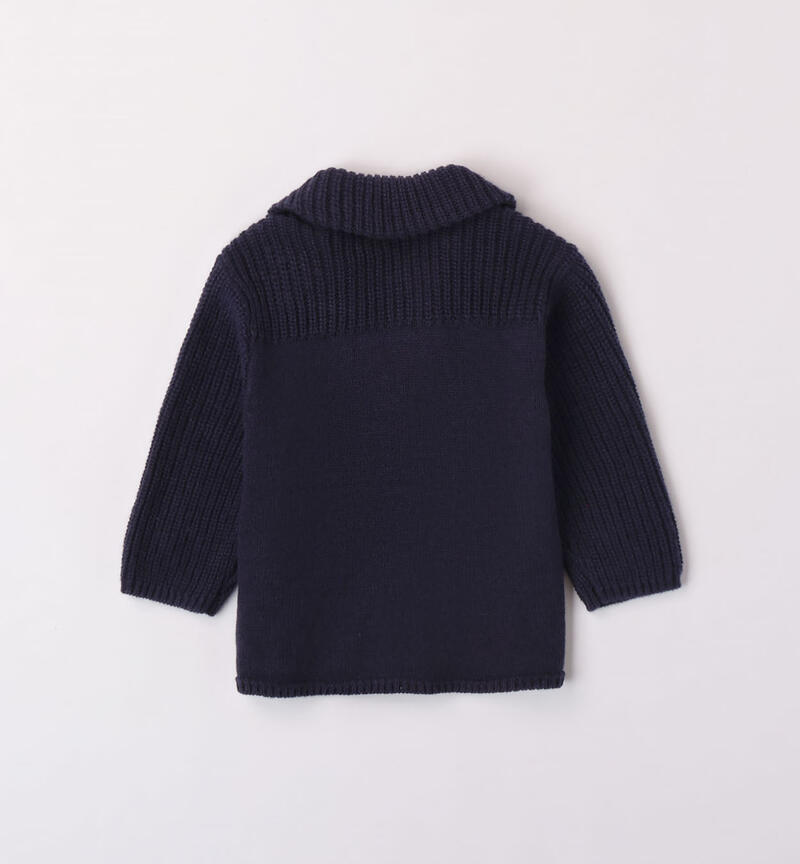Minibanda cardigan for boys aged 1 to 24 months NAVY-3854