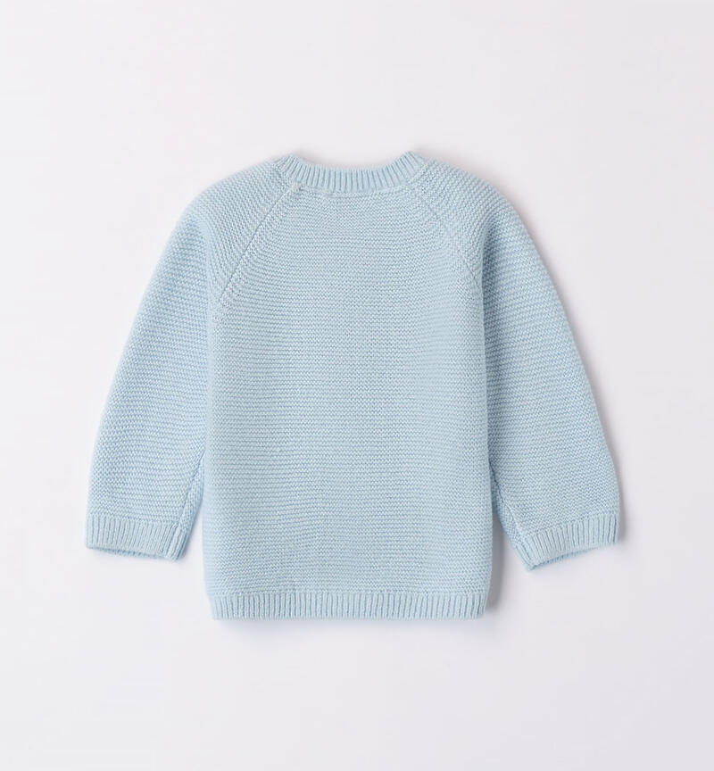 Minibanda cardigan for baby boys from 1 to 24 months LIGHT BLUE-3881