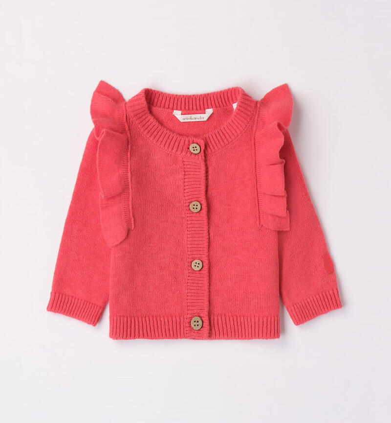 Minibanda tricot cardigan for girls from 1 to 24 months CORAL-2151