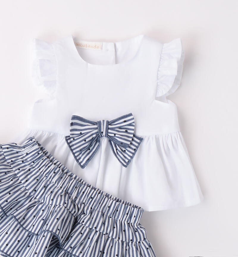 Outfit for baby girls BIANCO-0113