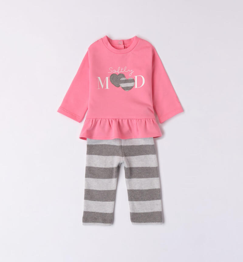 Minibanda coral outfit for girls from 1 to 24 months CORALLO-2322