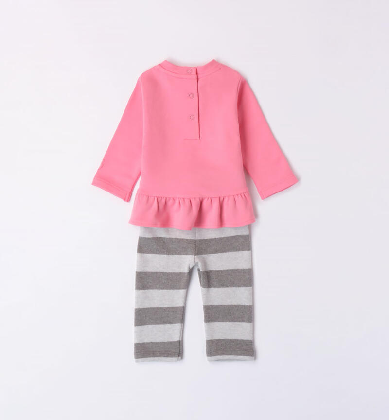 Minibanda coral outfit for girls from 1 to 24 months CORALLO-2322