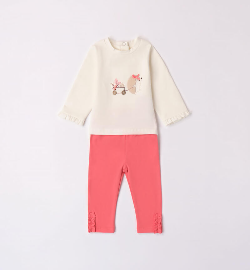 Minibanda hedgehog outfit for girls from 1 to 24 months PANNA-0112