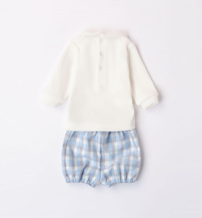 Minibanda outfit with culottes for boys from 1 to 24 months PANNA-0112