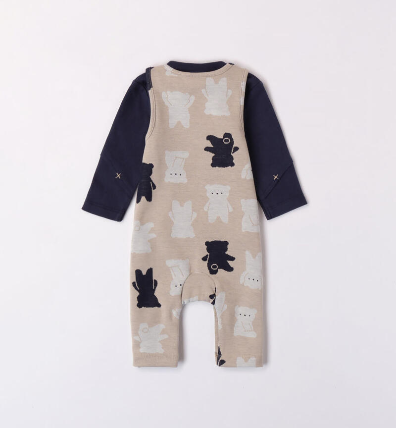 Minibanda dungaree outfit for boys from 1 to 24 months NAVY-3854
