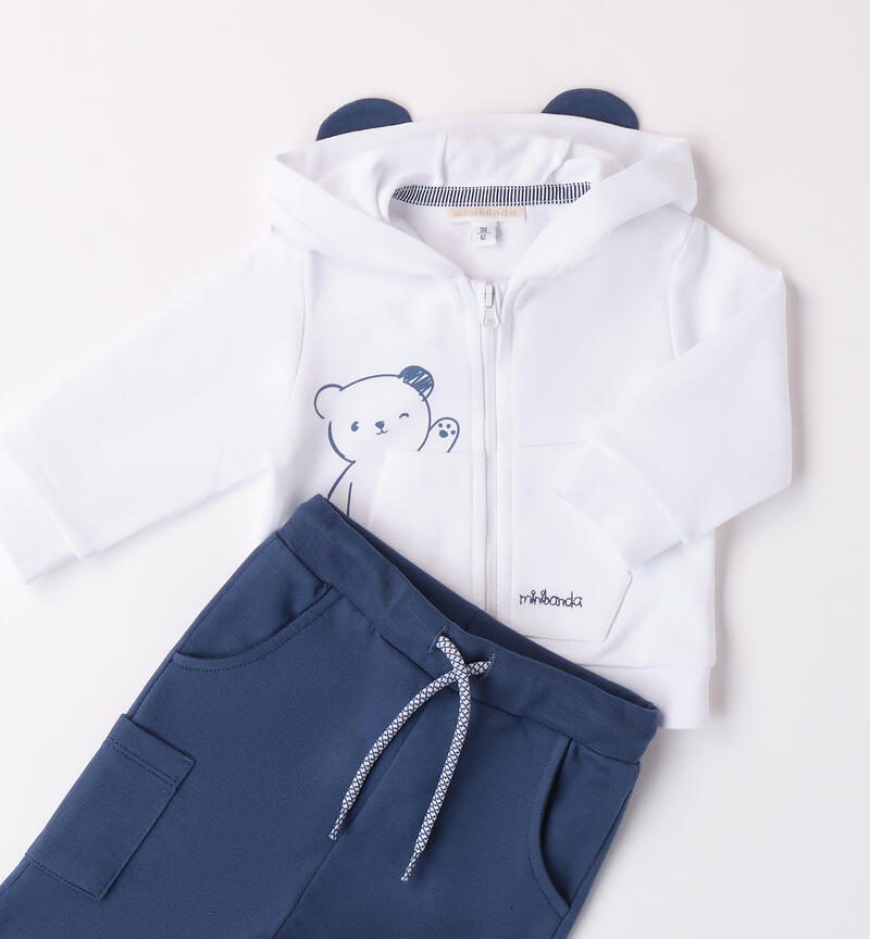 Two-piece outfit for baby boys BIANCO-0113